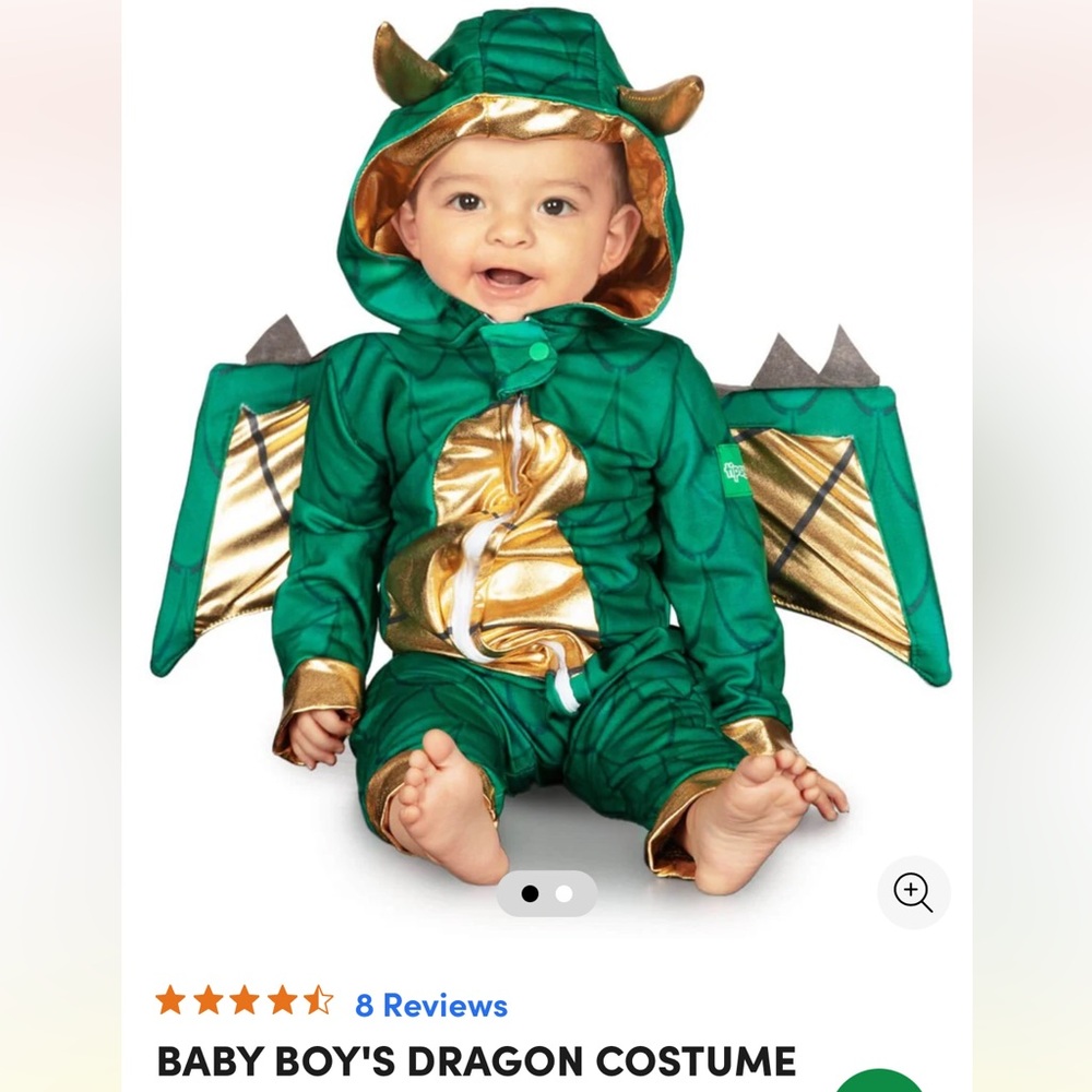 Tipsy Elves Green and Gold Baby Dragon Costume